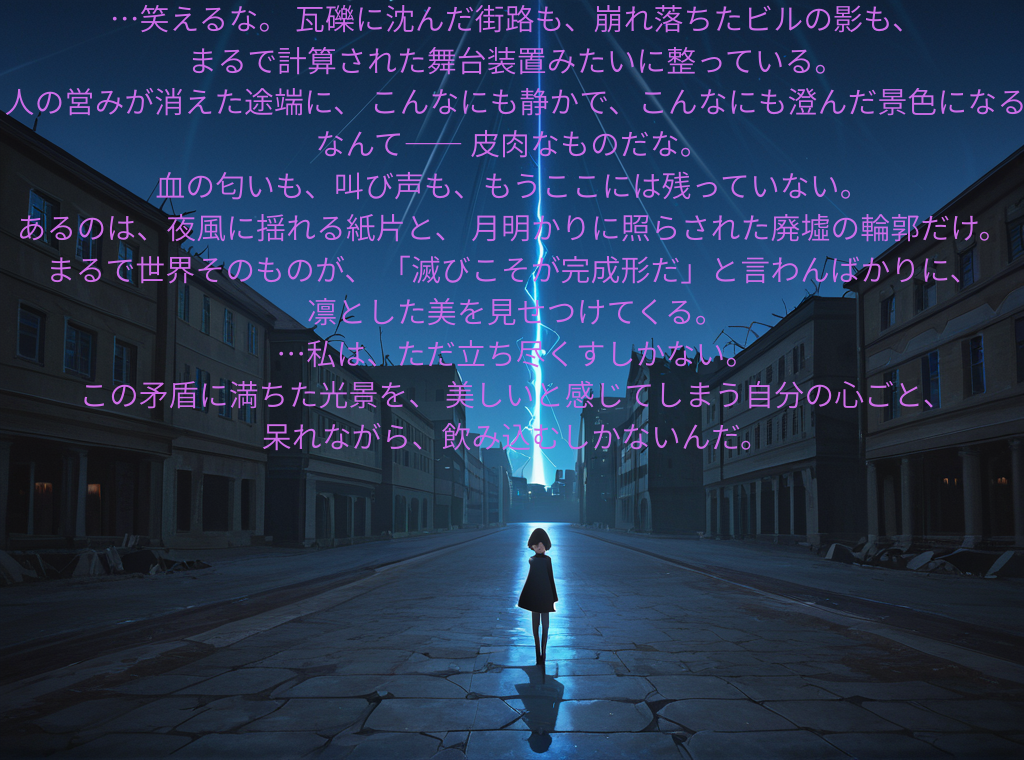 自作台本「静寂に咲く廃墟美」